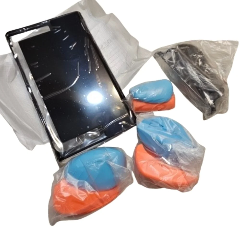 Gaming Console Grip Set with Red and Blue Accents